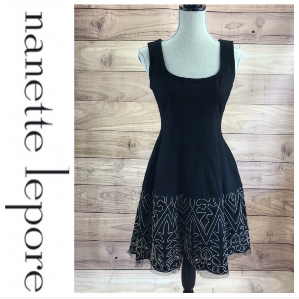 💕SALE Nanette Lepore Black Strapless Cutout Dress